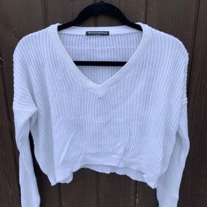 White knitted Brandy Melville sweater